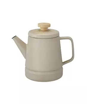 BRUNO Enamel Kettle IH Compatible Open Fire Compatible Gas Fire Compatible Kettle Fuji Enamel Collaboration Enamel Enameled Outdoor Greige 1.6L