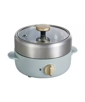 BRUNO Электрокастрюля для одного или двух человек, компактная, сине-зеленая, мульти-гриль, настольная, BOE115-BGR