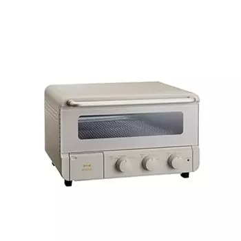 BRUNO Steam & Bake Toaster Bread 4 Pieces White Stylish Cute Popular 1350W Temperature Adjustment Timer Heating Mode Easy to Clean Convection Pizza Gr