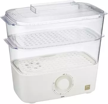 BRUNO Настольная пароварка, позволяющая готовить, не теряя вкусовых качеств ингредиентов Компактная пароварка белого цвета BOE001-WH белый