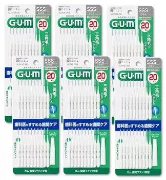 brush 20P size SSS x 6 pieces Gum/interdental I-shaped