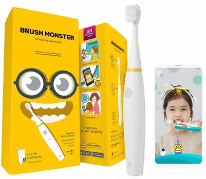 BRUSH MONSTER Умная электрическая зубная щетка с функцией отслеживания для детей направляет правильный зуб Обнаруживает оставшиеся щетки селфи чистки зубов