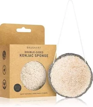 Brushart Home Salon Двусторонняя губка из конжака Мягкая отшелушивающая губка TU