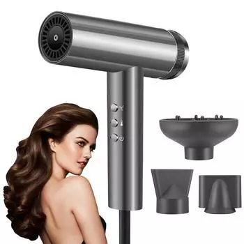 Brushless Professional Salon Ionic Hair Dryer Light Weight Hot and Cold Powerful Wind High Speed Negative Ion Bolwdryer 3 Nozzle EU