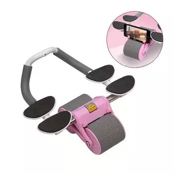 Брюшное колесо с поддержкой локтя на 4 локтя для эффективных тренировок в домашнем спортзале и тренажера для пресса розовый