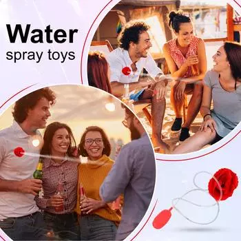 Брызгающий цветок красная роза, имитация розы брошь для розыгрышей реквизит для вечеринки брошь для распыления воды брошь смешная вода Хэллоуин хитрые игрушки игрушка-роза One Size