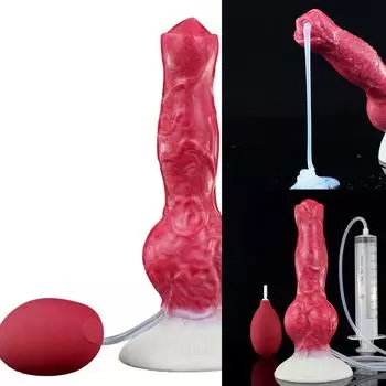 Брызгающий дилдо в виде собачьего узла, реалистичный дилдо с эякуляцией в виде волка и мощными присосками, имитация дилдо в виде животных для взрослых B