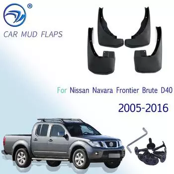 Брызговик для Nissan Navara Frontier Brute D40 2005 ~ 2016, брызговики для крыльев, аксессуары для брызговиков 2006 2007 2008 чёрный