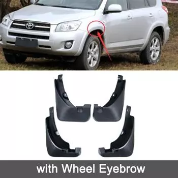 Брызговик для Toyota RAV4 XA30 2006 2007 2008 2009 2010 2011 2012 брызговики переднее и заднее колесо 4 шт. with Wheel Eyebrow
