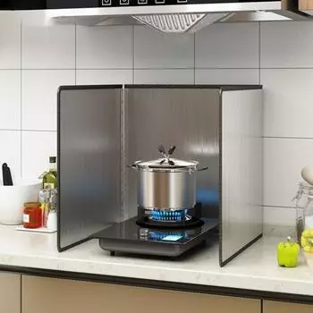 Брызговик Эффективный Складной Многоцелевой Антикоррозийный Легкоочищаемый протектор Портативный брызговик масла из нержавеющей стали Аксессуар для столовой A