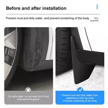 Брызговики, брызговики, передние и задние защитные крылья для Tesla Model Y 2025-2025 Model 3 2016-2025 Carbon Fiber ABS