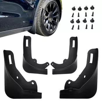 Брызговики для Tesla Model 3 Model Y, брызговик переднего и заднего колеса, углеродное волокно, сверление не требуется, автомобильные аксессуары 2024 года
