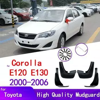 Брызговики для Toyota Corolla E120 E130 2000 ~ 2006 Брызговики Брызговики Передние и задние брызговики чёрный