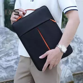 Брызгозащищенный чехол для ноутбука, чехол для ноутбука с ручкой, мягкая подкладка, водонепроницаемая универсальная сумка для хранения ноутбука 12Inch серый