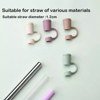 Брызгозащищенный герметичный стаканчик, аксессуары, мультяшные заглушки, крышка для питья, пылезащитный колпачок, силиконовая заглушка для трубочки красный