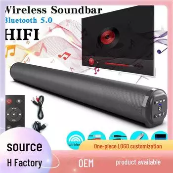 BS10 Длинная звуковая панель 5.0 Bluetooth-динамик с сабвуфером, беспроводным пультом дистанционного управления, входом RCA Bubble Wrap