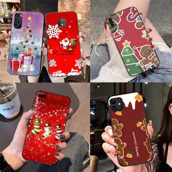 BS-6 Рождественский подарок силиконовый чехол для iPhone 15 14 Xiaomi POCO M6 F6 Redmi Note 13 12 13C 8 9 Samsung S24 S23 S22 S21 FE Pro Plus Ultra Redmi Note 12 5G олений