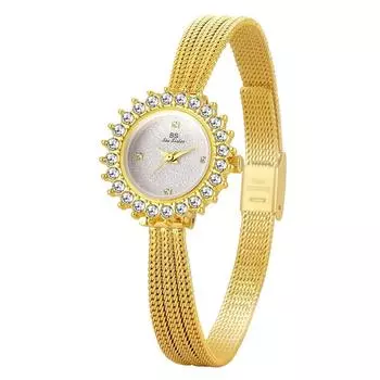 Bs Bee Sister Light Роскошные ювелирные изделия Пшеничные колосья часы для женщин Известный люксовый бренд Водонепроницаемые элегантные женские наручные часы с маленьким циферблатом Подарок на день рождения