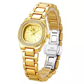 Bs Bee Sister Золотые женские часы Роскошные брендовые женские часы с маленьким циферблатом Женские часы из нержавеющей стали для женщин