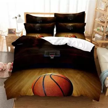 Bsaketball Bedding Set Duvet Cover Set 3d Bedding Digital Printing Bed Linen Queen Size Bedding Set Fashion Design bed set EU single(135x200cm)&set