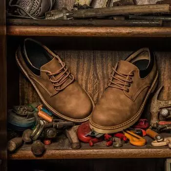 BSC T by Clash 576 Ankle Двухцветные высокие дерби Low Walker Brown-Street 240