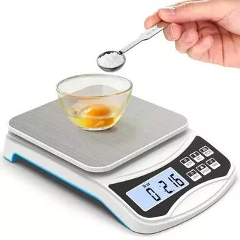 Bscula de Cocina Digital precisa para cocinar y hornear, prdida de peso, 5kg, 10kg de capacidad, 1g de graduacin, gramos y on