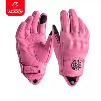 BSDDP мотоциклетные кожаные перчатки премиум-класса мужские мотоциклетные уличные защищенные байкерские перчатки ударные XS розовый