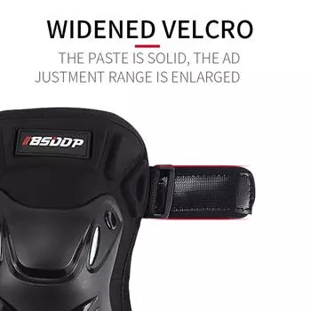BSDDP Универсальная пара наколенников для взрослых и налокотников для велосипеда, мотоцикла, колена для езды на велосипеде чёрный