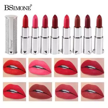 BSIMONE маленький серебряный тюбик матовая губная помада питательная увлажняющая антипригарная чашка помада для макияжа 3.5g