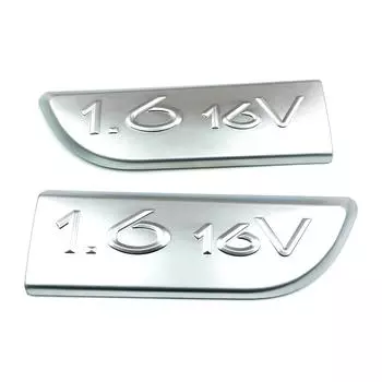 BSP563 2 шт. хром 1,6 16 В значок эмблема 8200209130 левый и правый для Renault Megane MK2 Scenic MK2