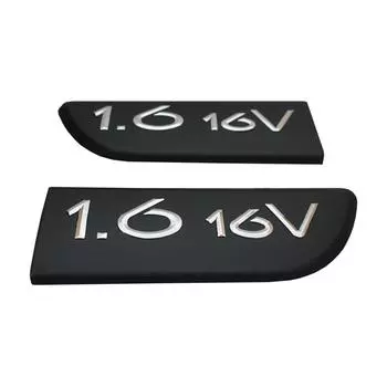 BSP565 2 шт. черный 1,6 16 В значок эмблема 8200209130 левый и правый для Renault Megane MK2 Scenic MK2
