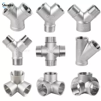 BSP наружная+внутренняя резьба 3 4 5-ходовой тройник YX трубный фитинг 1/4 3/8” 1/2 3/4 1 2 резьбовой многофункциональный из нержавеющей стали SS304 1l8 BSP