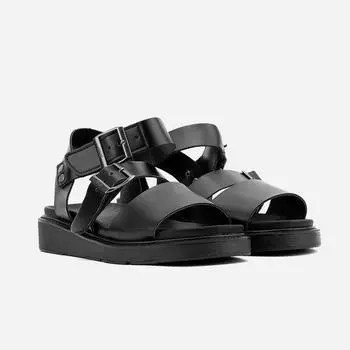 BSQT by Clash BSQT 331 Брюссельские кожаные сандалии с двойным ремешком цвета морской волны-331 230