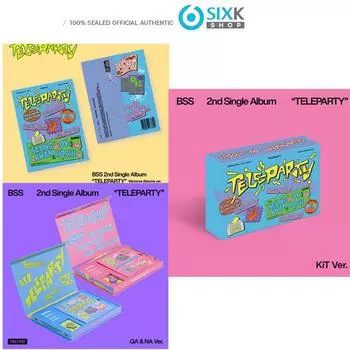 БСС (СЕМНАДЦАТЬ) - 2-й сингл [TELEPARTY] (Weverse VER.1 + KiT Ver.1 + Стандартная СЛУЧАЙНАЯ ВЕРСИЯ 1) Пакет из 3-х комплектов 3Set Package