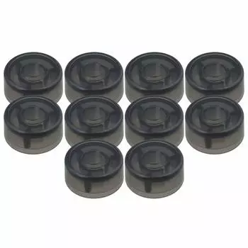Bstinay 10pcs Effect Pedal Knob Cap 2.44x1.2cm Electric Guitar Foot Switch Hat Plastic Black