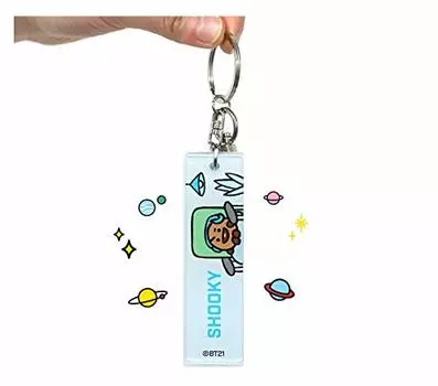 BT21 акриловый брелок для ключей брелок аксессуар персонаж милый TATA RJ CHIMMY COOKY SHOOKY MANG KOYA подарок подарок украшение интерьерные товары BTS Bangtan