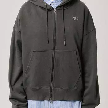 BT21 BASIC UNIT 2 Толстовка с капюшоном на молнии, угольного цвета (M-L) M