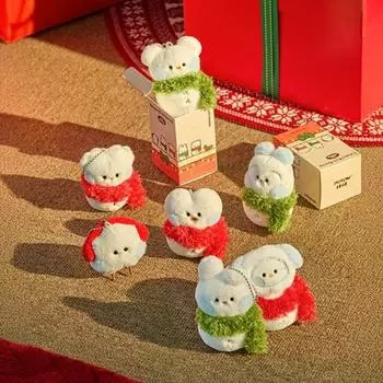 BT21 Брелок для ключей Mini Minini Petit Holiday Snowman Random Doll (3 варианта) Random x 1PCS