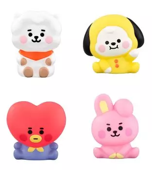 BT21 Друзья 2 4 вида Конфеты игрушки [Ассорти (RJ, ЧИММИ, ТАТА, КУКИ)]
