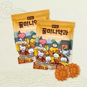 BT21 Honey Mini Yakgwa - корейские традиционные медовые печенья, сладкие чаепития Yakgwa 110 г (4 варианта) 1PCS