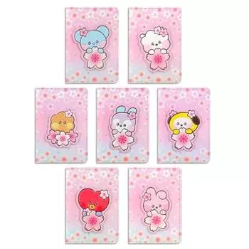 BT21 Кожаный чехол для патч-карты [Cherry Blossom], подлинные официальные товары, KPOP, KBeauty, бесплатные образцы COOKY