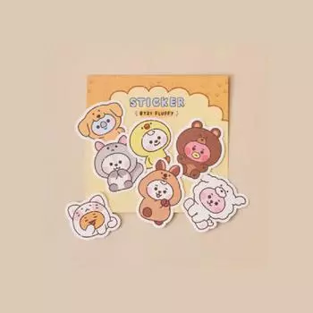 BT21 Набор наклеек Baby Fluffy