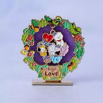 BT21 НАДЕЖДА в ЛЮБВИ Металлический магнит