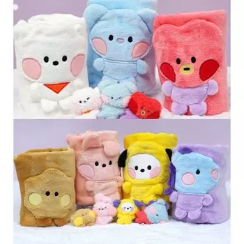 BT21 Одеяло Minini 3D Одеяло на колени Одеяло для куклы из микрофибры