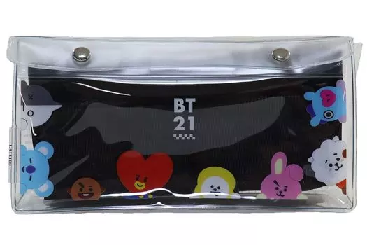 BT21 Прозрачный Высокий Чехол Для Ручки Вверх