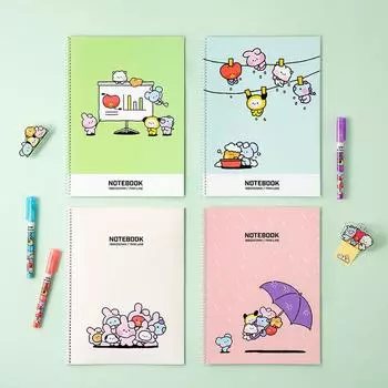 BT21 Spring Note / Милый учебный блокнот 1 BLUE 1EA