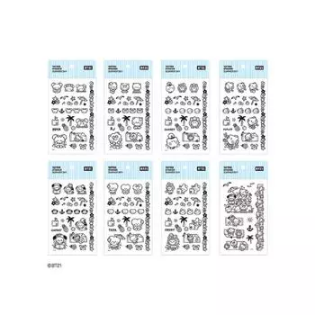 BT21 TATTOO Наклейка Summer Sky ver. CHIMMY