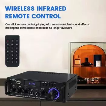 BT298 Pro AK55 HiFi Bluetooth аудио усилитель цифровой усилитель звука для домашнего кинотеатра канал 2.0 AMP поддержка 2 микрофонов FM MAX 800 Вт