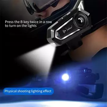 BT31 Motorcycle Helmet Headset Handsfree Call Kit Waterproof Anti-noise Wireless Motor Headphone with LED light