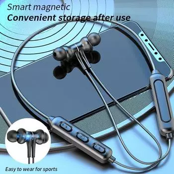 BT99 Bluetooth 5,0 Беспроводная гарнитура Наушники с магнитным шейным ремешком Стерео Водонепроницаемые спортивные наушники для бега Музыкальные наушники-вкладыши с микрофоном